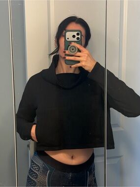 Forever 21 Cropped Cowl Neck Pullover Sweater